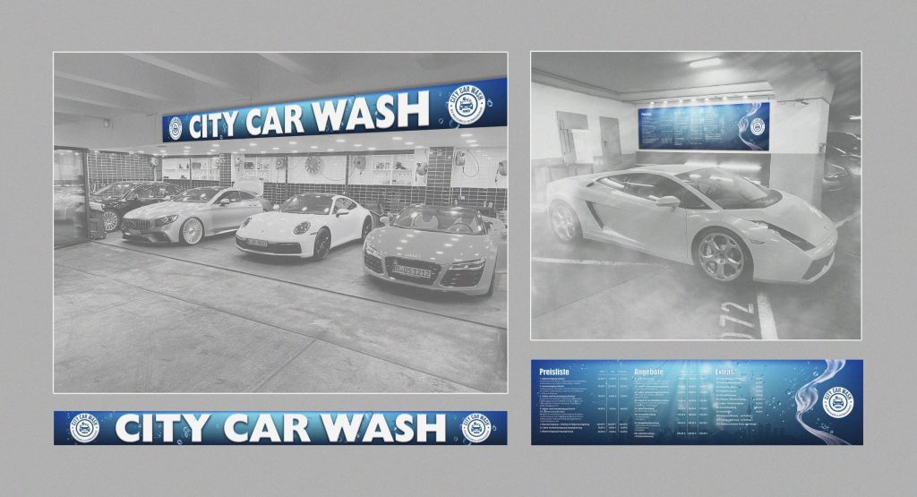 City Car Wash Grossformat Banner