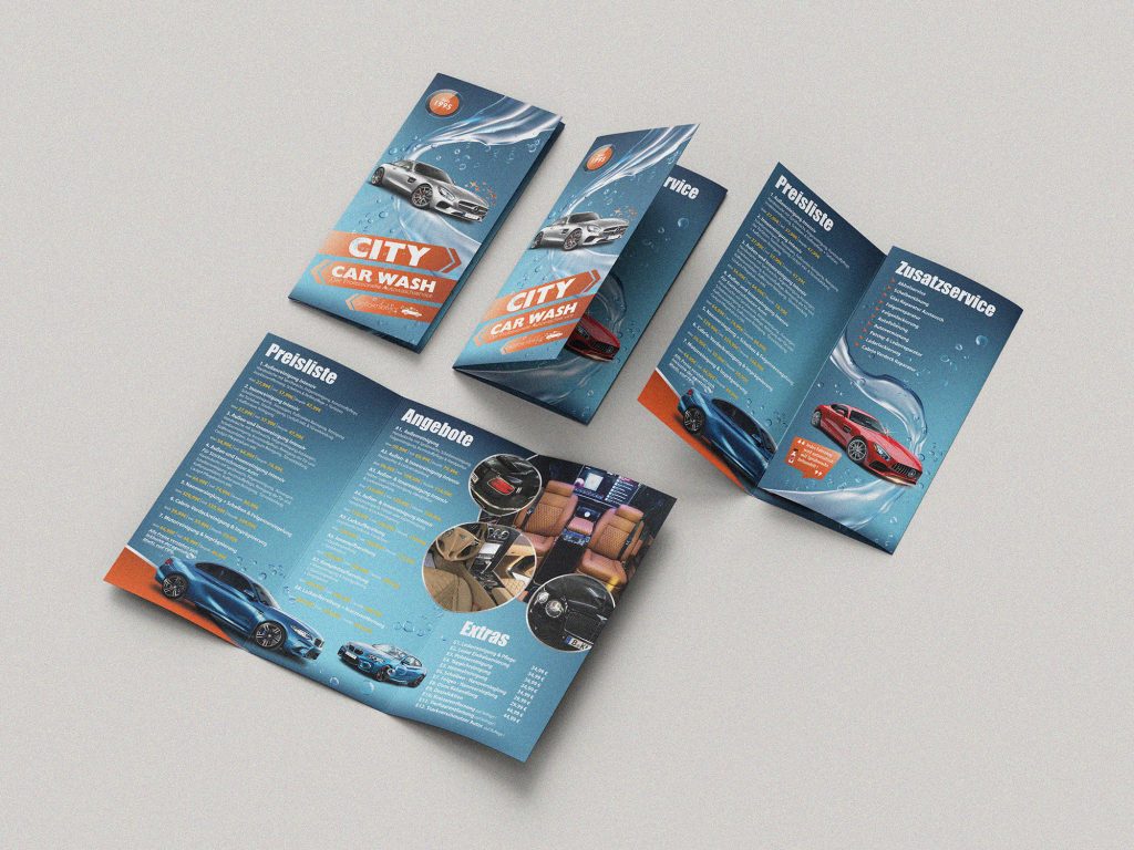 City Car Wash Flyer Vorderseite