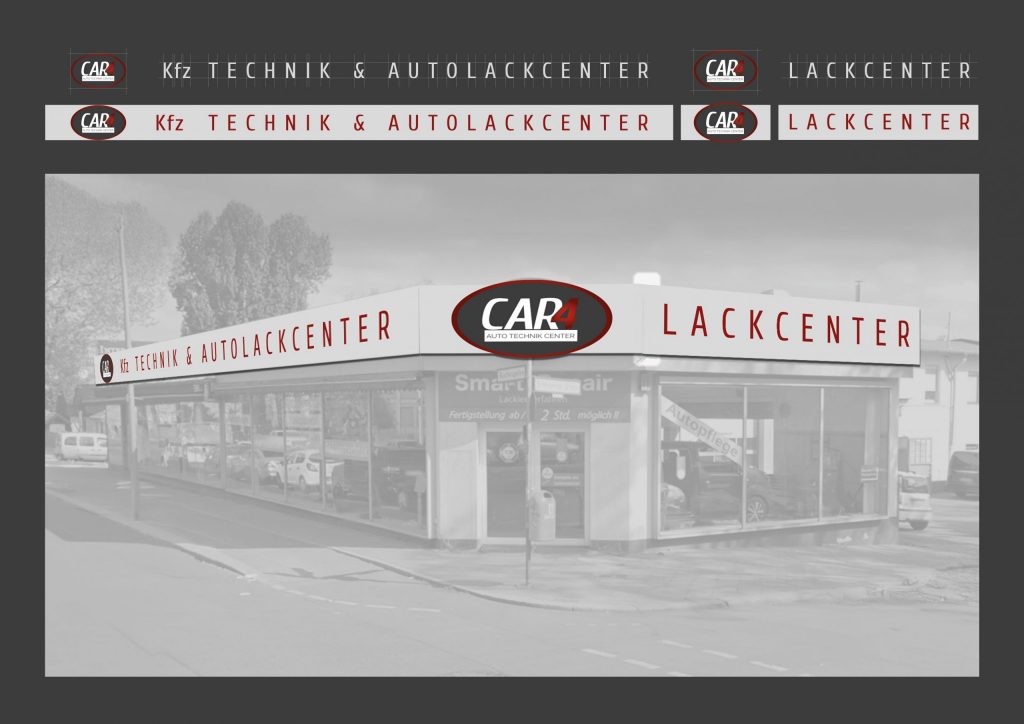 Detailaufnahme der beleuchteten 3D LED-Leuchtbuchstaben des Car 4 Logos und Schriftzugs. [Bülent Suat Engüzel]